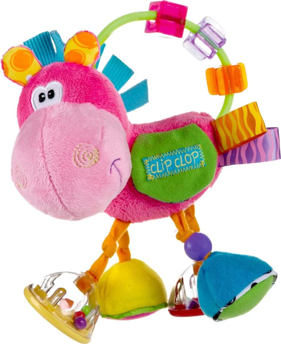 Playgro Clip Clop Rammelaar - Roze - Activiteitenspeeltje - Kraamkado 1 Playgro Clip Clop Rammelaar - Roze - Activiteitenspeeltje - Kraamkado