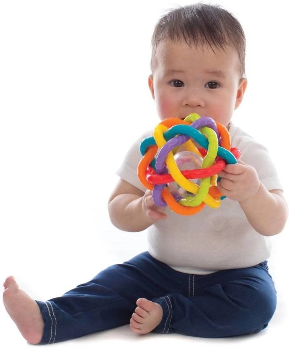 Playgro Buigbare Bendy Ball - Grijp- En Bijtspeelgoed - Incl Rammelaar - Activiteitenbal 2 Playgro Buigbare Bendy Ball - Grijp- En Bijtspeelgoed - Incl Rammelaar - Activiteitenbal - Afbeelding 2